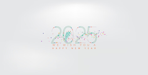 An eye-catching Happy New Year 2025 wallpaper, featuring a colorful and beautiful design to mark the new year celebration