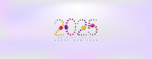 An eye-catching Happy New Year 2025 wallpaper, featuring a colorful and beautiful design to mark the new year celebration
