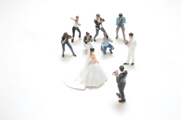 the fun of mini photographer figure are shooting