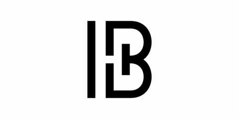 Obraz premium initial H B icon vector