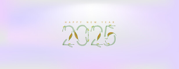 An eye-catching Happy New Year 2025 wallpaper, featuring a colorful and beautiful design to mark the new year celebration