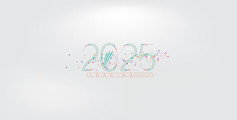 An eye-catching Happy New Year 2025 wallpaper, featuring a colorful and beautiful design to mark the new year celebration