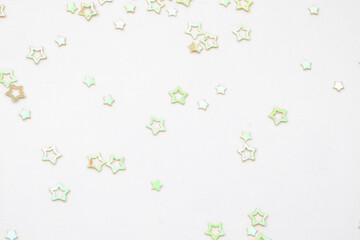 sparkles stars on white background with text place - Image