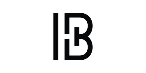 initial H B icon vector