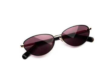 modern elongated sun glasses on white