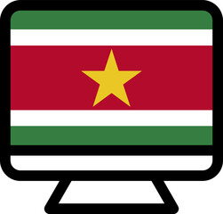 SURINAME flag icon on Monitor