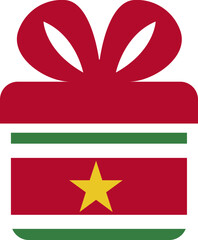 SURINAME Flag on Gift Icon