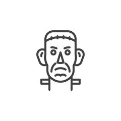 Frankenstein Head line icon