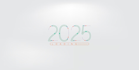 An eye-catching Happy New Year 2025 wallpaper, featuring a colorful and beautiful design to mark the new year celebration