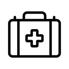 Health, safety, emergency, icon of first aid kit in modern style