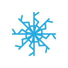 Snowflake icon logo design template isolated illustration