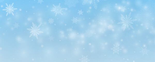 Winter background, snowflakes on a beautiful background, Christmas background for cards, snowfall. Snowy nature landscape, winter dust png.