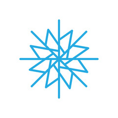Snowflake icon logo design template isolated illustration