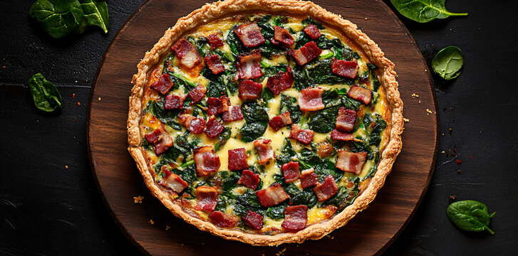 Quiche prepared for King Charles' coronation.