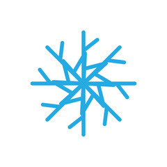 Snowflake icon logo design template isolated illustration