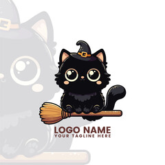 Happy Witch's Black Cat