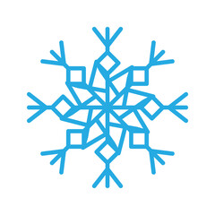 Snowflake icon logo design template isolated illustration