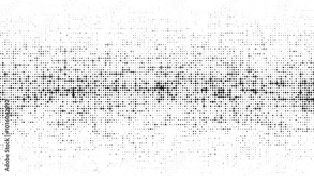 Poster futuristic white background from blue dots on front off. abstract mesh background. big data visualiz