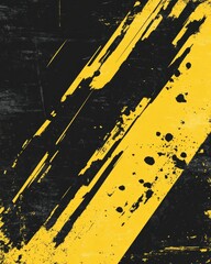 Black and Yellow abstract background with grunge texture Vector illustration with background