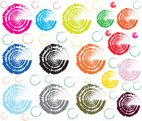 Fun colorful circle doodle seamless pattern. creative minimalist style art background for children or trendy design with polka dot. simple childish party backdrop. Polka Dots. Illustration