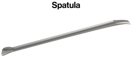 Scientific Illustration of Laboratory Spatula: Detailed Vector Image of Essential Lab Equipment for Accurate Measurement and Handling in Scientific Applications