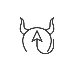 Devil Horns line icon