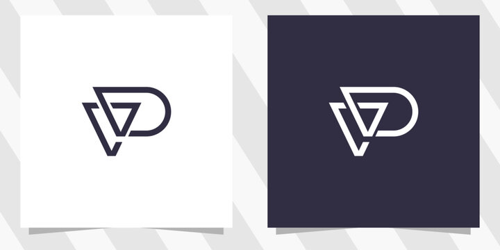 Letter vp pv logo design vector