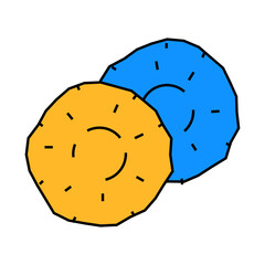 slices cut pineapple line icon vector. slices cut pineapple sign. isolated symbol illustration