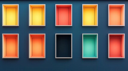 Ultramodern building facade covered in neon lighting, creating a futuristic cityscape with vibrant, glowing accents
