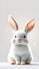 Obraz premium Bunny love isolated with white highlights, png