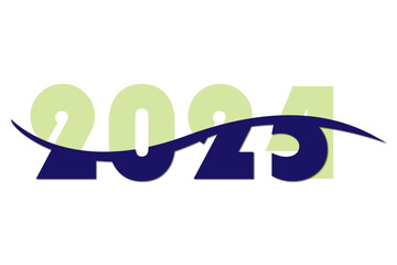 Happy new year typography background design.