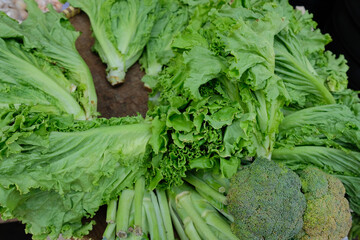 vegetables being sold in traditional markets