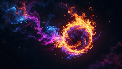Dynamischer Design Hintergrund - Flammenwirbel