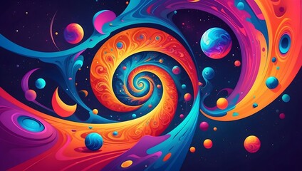 Dynamischer Design Hintergrund - Psychedelisch