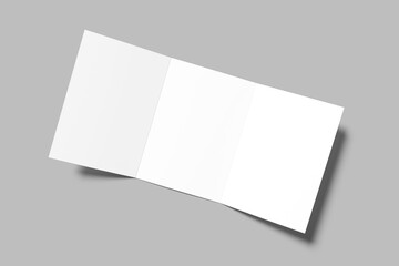 A5 Trifold Brochure Blank Mockup