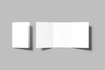A5 Trifold Brochure Blank Mockup