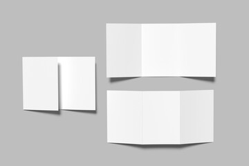 A5 Trifold Brochure Blank Mockup