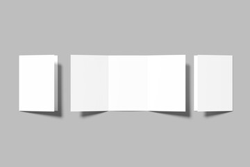 A5 Trifold Brochure Blank Mockup