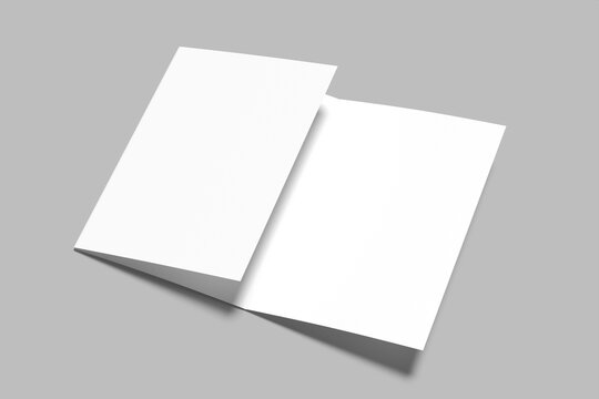 A5 Trifold Brochure Blank Mockup