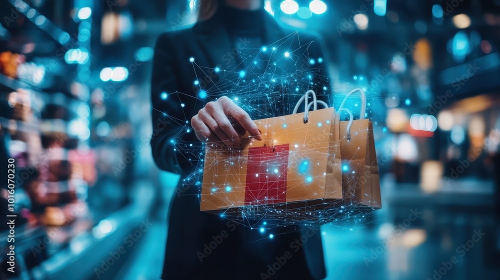 Poster ai personalization in e-commerce: examine how ai personalization transforms the e-commerce landscape