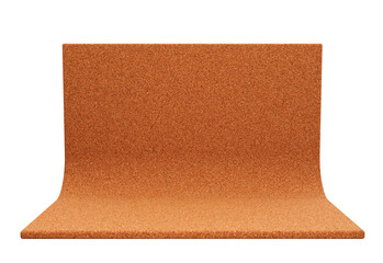 Cork photography backdrop isolated on white