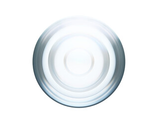 Smooth circular glass shape with concave indentations