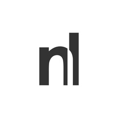 NL creative geometric initial based modern and minimal logo. Letter n l trendy fonts.