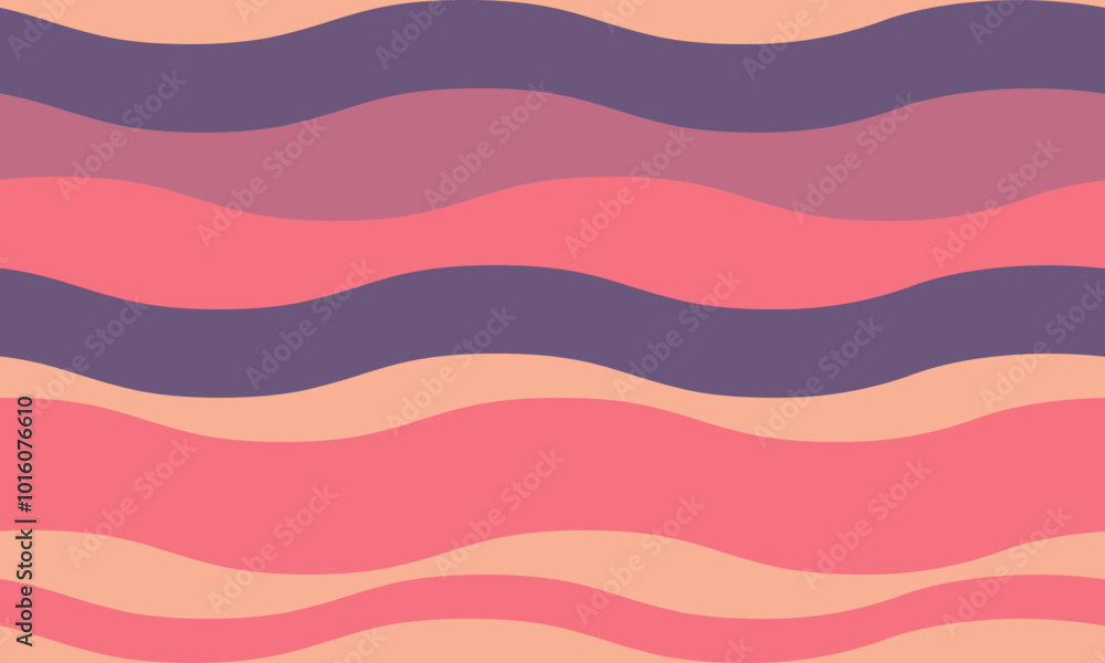 Poster abstract background with wavy stripes in vibrant colors, creating a rippled, liquid effect. smooth c