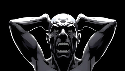 Fototapeta premium Mental Strength isolated with white highlights, png