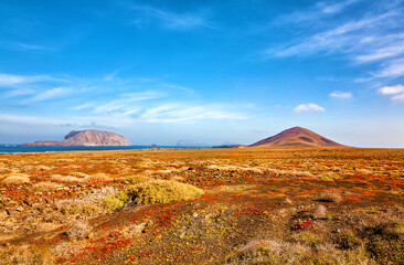 Montana Bermeja, La Graciosa, Lanzarote, Canary Islands, Spain, Europe.