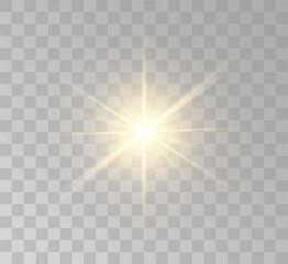 Transparent yellow sunlight special lens flash light effect. Front solar flare lenses	