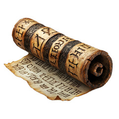 Ancient Rune Scroll in Realistic Photography