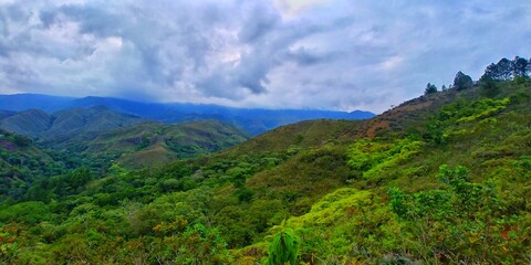 Colombian landscape with sky