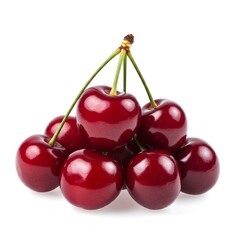 cherries on a white background